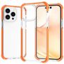 Mobigear Full Bumper iPhone 14 Pro Hülle Hardcase Backcover Stoßfest - Transparent / Orange