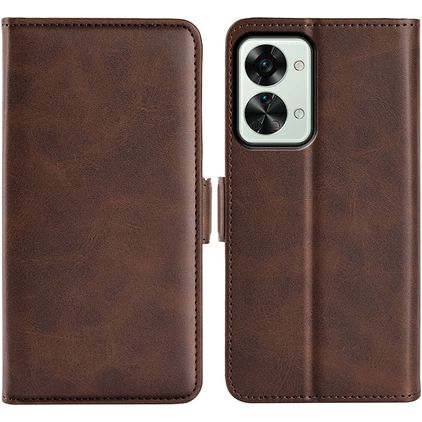 Mobigear Slim Magnet OnePlus Nord 2T 5G Hülle Klapphülle Geldbörse - Braun