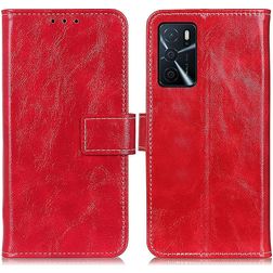 Mobigear Basic OPPO A16 Hülle Klapphülle Geldbörse - Rot