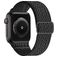 Mobigear W Texture Nylon Apple Watch Armband Elastisches Band - 42/41/40/38 mm - Schwarz