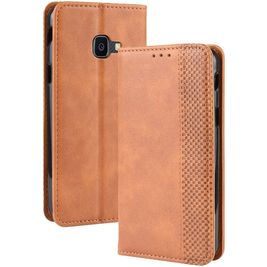 Mobigear Sensation Samsung Galaxy Xcover 4s Hülle Klapphülle Geldbörse - Cognac