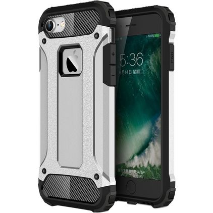 Mobigear Outdoor iPhone SE (2020) Hülle Hardcase Backcover Stoßfest - Silber