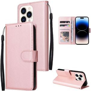 Mobigear Wallet iPhone 14 Pro Hülle Klapphülle Geldbörse - Roségold