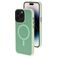 Mobiparts Hardcover iPhone 14 Pro MagSafe Hülle Hardcase Backcover - Satin Light Green