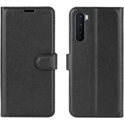 Mobigear Classic OnePlus Nord Hülle Klapphülle Geldbörse - Schwarz