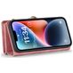 Caseme 008 iPhone 14 Plus Hülle Abnehmbare 2in1 Klapphülle Geldbörse - Pink
