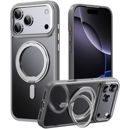 Mobigear Frosted Mag iPhone 17 Pro MagSafe Hülle Hardcase Backcover mit Ständer - Grün