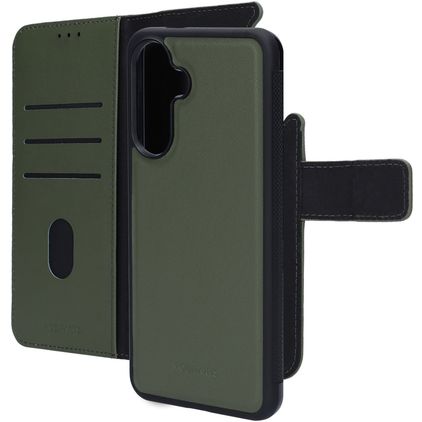 Mobiparts Samsung Galaxy A56 Hülle Echtes Leder Abnehmbare 2in1 Klapphülle Geldbörse - Grün