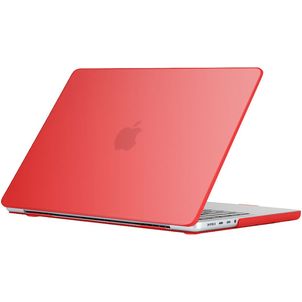 Mobigear Glossy MacBook Pro 16 Zoll (2021-2026) Hardcase Hülle MacBook Case - Rot - Model A2485 / A2780 / A2991 / A3186 / A3428 / A3429