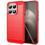 Mobigear Brushed Slim Xiaomi 15T Hülle Flexibles TPU Backcover - Rot