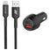 Mobigear Essentials Dual USB / USB-C Autoladegerät Apple Lightning 1 m Power Delivery 48W - Schwarz