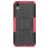 Mobigear Tire HONOR 8S Hülle Hardcase Backcover Stoßfest mit Ständer - Schwarz / Pink
