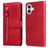Mobigear Zipper iPhone 17 Klapphülle Portemonnaie - Rot