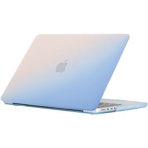 Mobigear Rainbow Matte MacBook Pro 14 Zoll (2021-2026) Hardcase Hülle MacBook Case - Blau - Model A2442 / A2779 / A2918 / A2992 / A3401 / A3112 / A3434 / A3427 / A3426