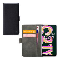 Mobilize Classic Gelly Wallet Realme C21Y Klapphülle Portemonnaie - Schwarz