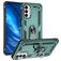 Mobigear Armor Ring Samsung Galaxy M23 Hülle Hardcase Backcover Stoßfest mit Ringhalter - Grün