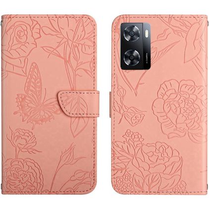 Mobigear Butterfly Realme Narzo 50 5G Hülle Klapphülle Geldbörse - Pink