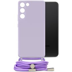 Mobilize Lanyard Gelly Samsung Galaxy S22 Plus Flexibles TPU Handykette - Pastel Purple