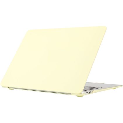 Mobigear Cream Matte MacBook Air 13 Zoll (2018-2020) Hardcase Hülle MacBook Case - Gelb - Model A1932 / A2179 / A2337