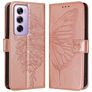 Mobigear Butterfly OPPO Reno 12 Pro Hülle Klapphülle Geldbörse - Roségold