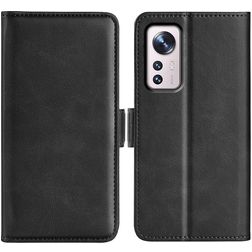 Mobigear Slim Magnet Xiaomi 12 Hülle Klapphülle Geldbörse - Schwarz