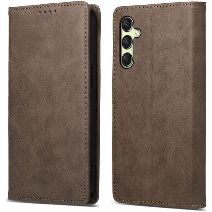 Mobigear Wallet Samsung Galaxy A17 Hülle Klapphülle Geldbörse - Braun