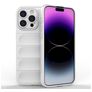 Mobigear Bumpy iPhone 15 Pro Max Hülle Flexibles TPU Backcover - Weiß