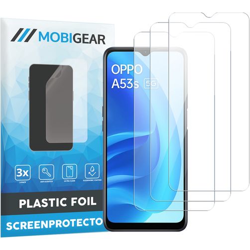 Mobigear OPPO A53s Displayschutz Schutzfolie - Hüllenfreundlich (3er Pack)