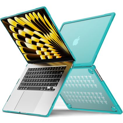 Mobigear Shockproof Pro MacBook Air 15 Zoll (2023-2026) Hardshell Hülle Laptop Cover MacBook Case - Grün - Modell A2941 / A3114 / A3241 / A3448