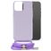 Mobilize Lanyard Gelly iPhone 15 Pro Max Flexibles TPU Handykette - Pastel Purple