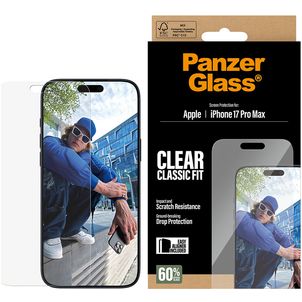 PanzerGlass Classic Fit iPhone 17 Pro Max Gehärtetes Glas Displayschutz - Hüllenfreundlich