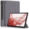Mobigear Tri-Fold Samsung Galaxy Tab S9 Plus Hülle Klapphülle + Stifthalter - Grau