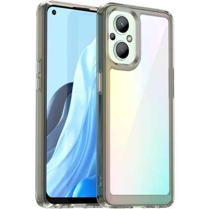 Mobigear Crystal OPPO Reno 7 Lite Hardcase Backcover - Transparent / Grau