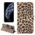 Mobigear Leopard iPhone 13 Hülle Klapphülle Geldbörse - Gelb