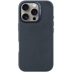 Decoded iPhone 16 Pro MagSafe Hülle Echtes Leder Backcover - Marineblau