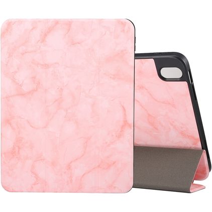 Mobigear Tri-Fold Marble iPad Air 11 Zoll (2026) Hülle Klapphülle + Stifthalter - Pink