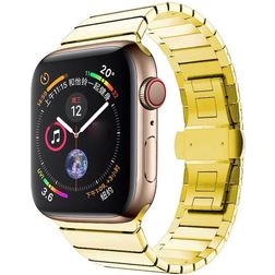 Mobigear Madrid Edelstahl Apple Watch Armband Faltschließe - 49/46/45/44 mm - Gold