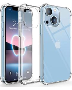 Mobigear Cushion Durchsichtig iPhone 14 Hülle Flexibles TPU Backcover Stoßfest - Transparent
