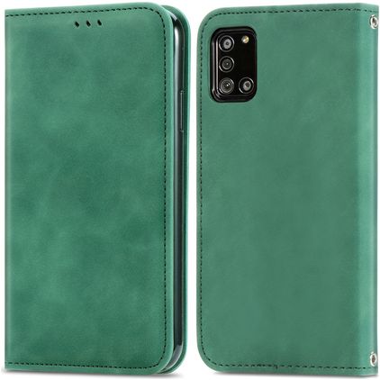 Mobigear Retro Slim Samsung Galaxy A32 5G Hülle Klapphülle - Grün
