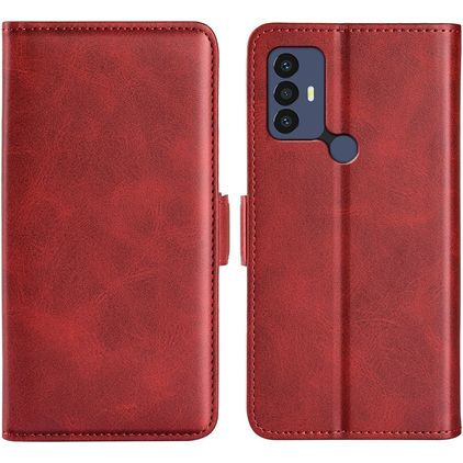 Mobigear Slim Magnet TCL 305 Hülle Klapphülle Geldbörse - Rot