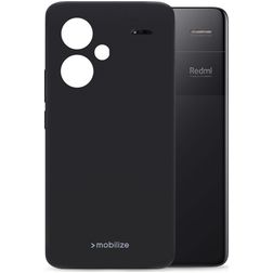 Mobilize Rubber Gelly Xiaomi Redmi Note 13 Pro Plus TPU (flexibel) Backcover - Schwarz