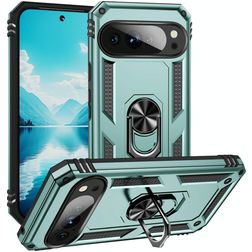 Mobigear Armor Ring Google Pixel 10 Pro XL Hülle Hardcase Backcover Stoßfest mit Ringhalter - Grün