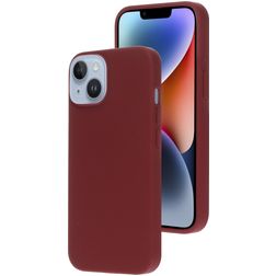 Mobiparts iPhone 14 Silikon Backcover - Plum Red