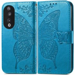 Mobigear Butterfly Honor 90 Hülle Klapphülle Geldbörse - Blau