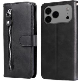 Mobigear Zipper iPhone 17 Pro Max Hülle Klapphülle Geldbörse - Schwarz Mobigear Zipper iPhone 17 Pro Max Hülle Klapphülle Geldbörse - Schwarz