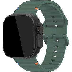 Mobilize Buckle Silikon Apple Watch Armband Dornschließe - 49/46/45/44 mm - Grün