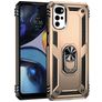 Mobigear Armor Ring Motorola Moto G22 Hülle Hardcase Backcover Stoßfest mit Ringhalter - Gold
