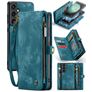 Caseme 008 Samsung Galaxy S23 FE Hülle Abnehmbare 2in1 Klapphülle Geldbörse - Blau