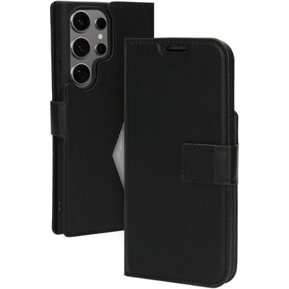 Mobiparts Classic Wallet Samsung Galaxy S24 Ultra Hülle Klapphülle Geldbörse - Schwarz