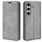 Mobigear Retro Slim Samsung Galaxy S24 FE Hülle Klapphülle Geldbörse - Grau